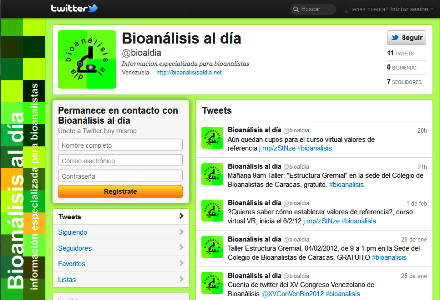Tuiter bioanálisis al día